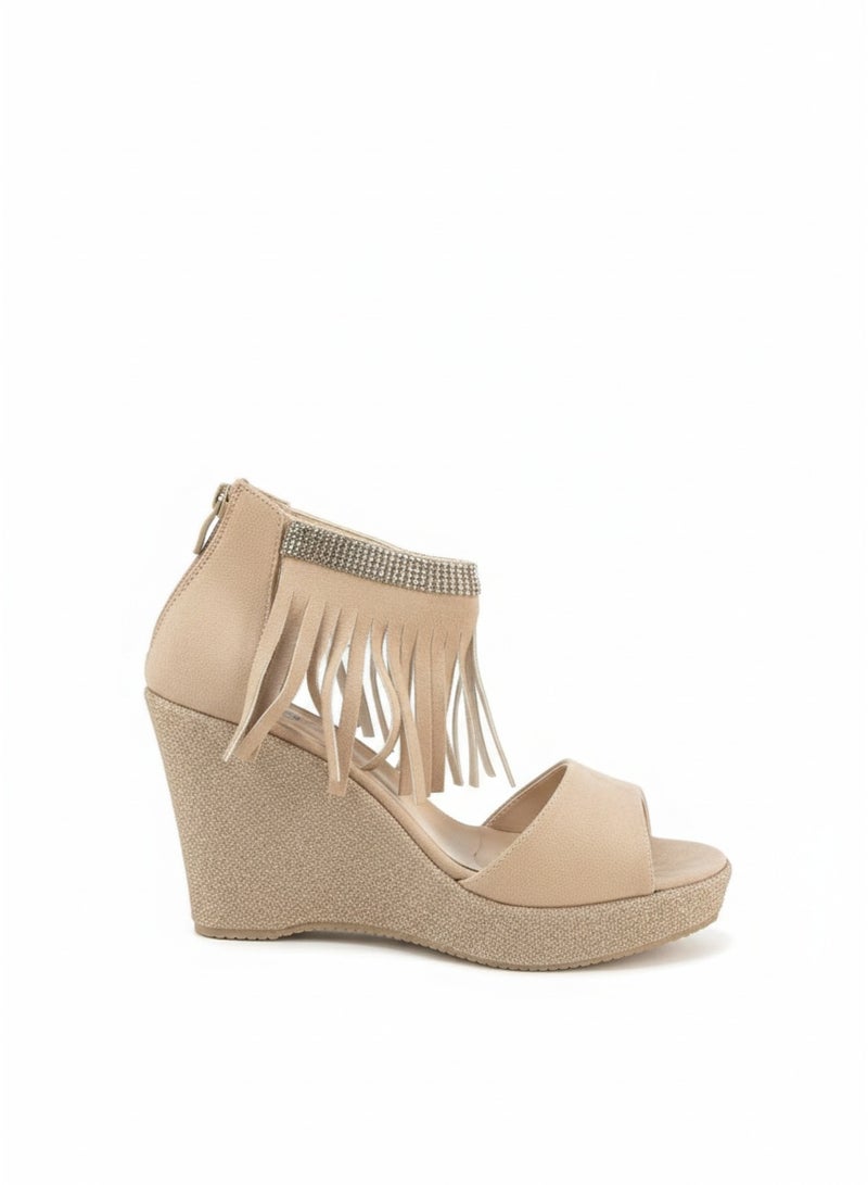 Elegant Suede Wedge Sandal
